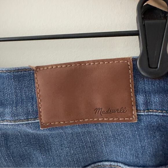 Madewell 10” High-Rise Skinny Jeans Button Fly Distressed denim casual dark Wash - Picture 9 of 14